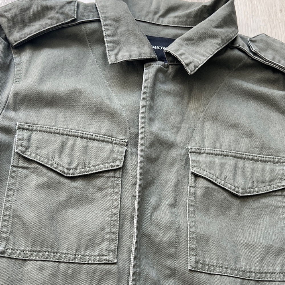 Olive Green Button Up Jacket - image 2